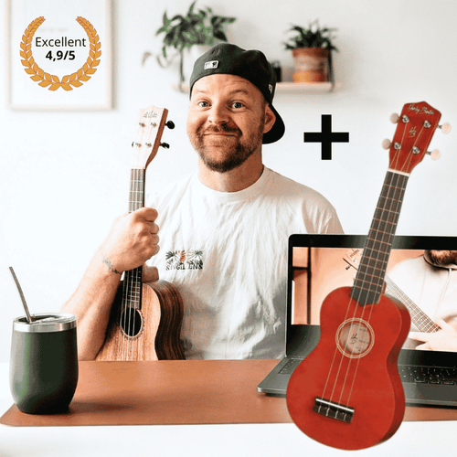 Ukulele Course + Ready-to-Play Mahogany Ukulele (free fast delivery)